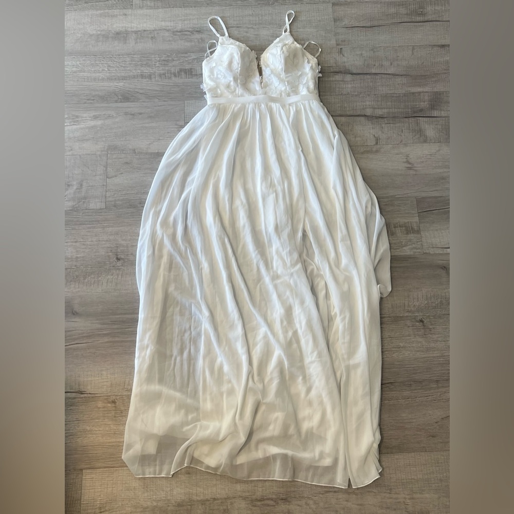 SHEIN Elegant White Wedding Dress